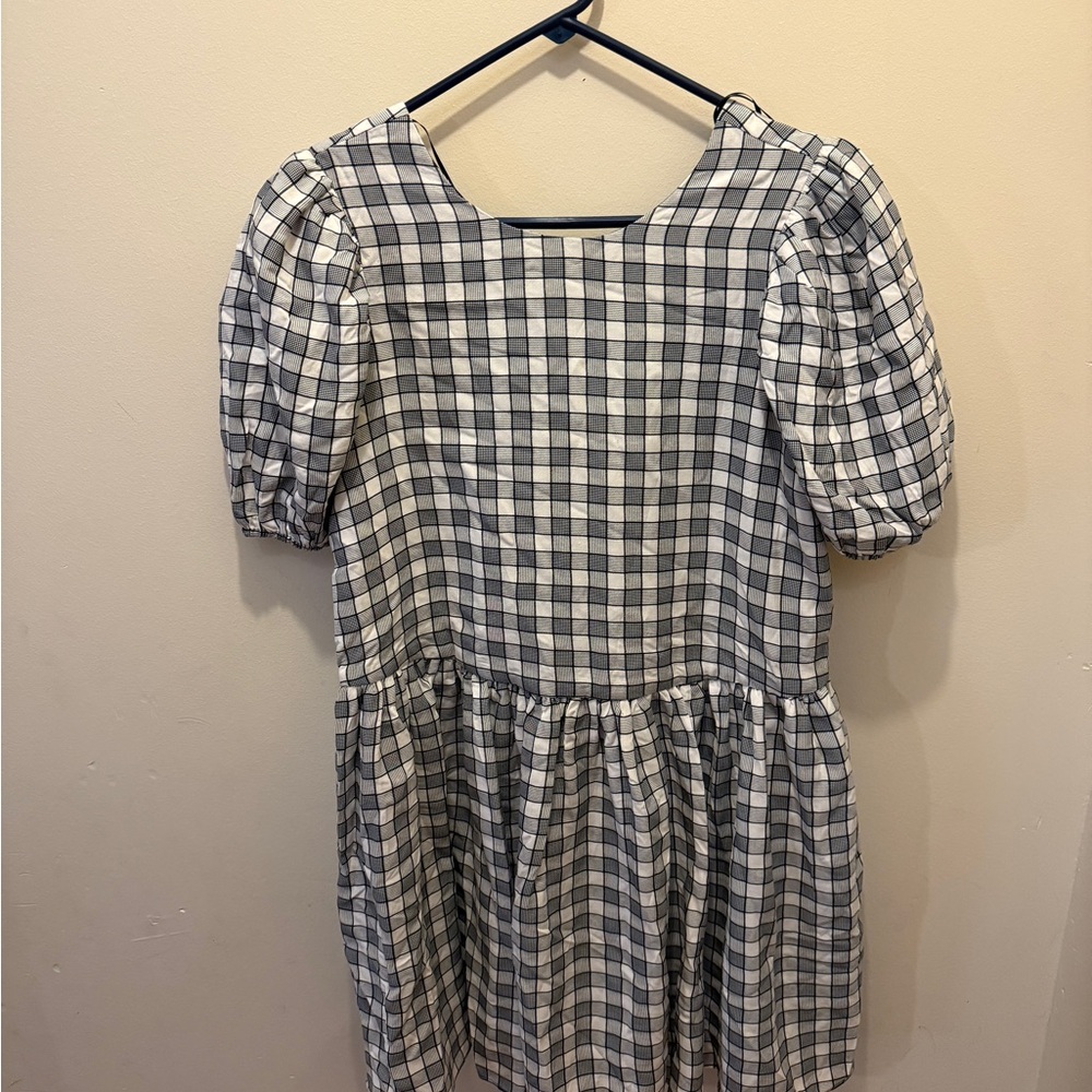 English Factory Puff Sleeve Mini Dress